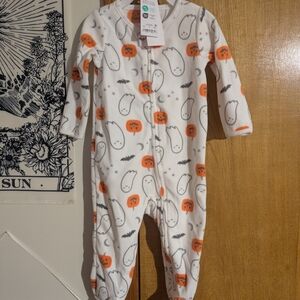 Halloween Ghost and Pumpkin Kids One Piece